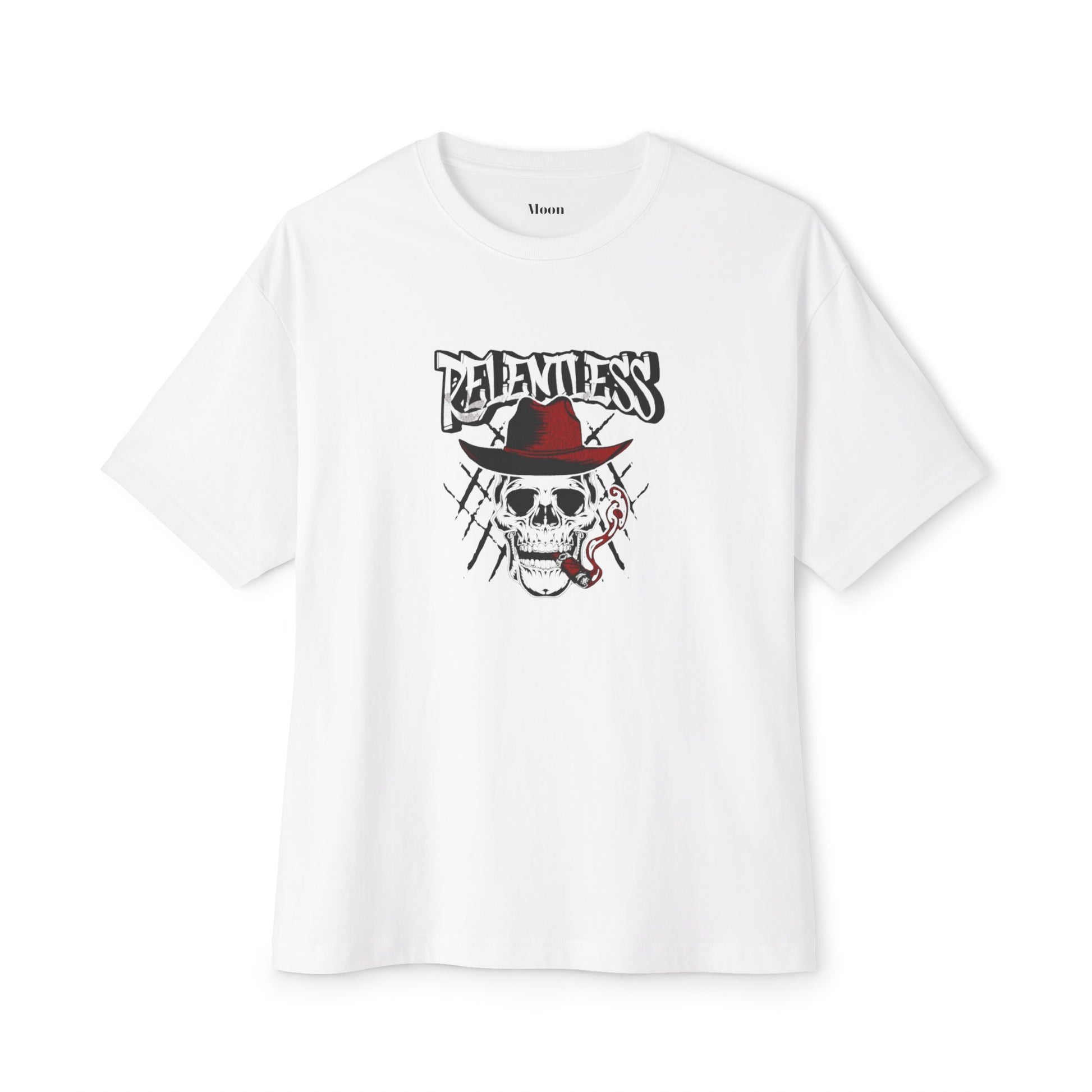 Relentless Kuru Kafa Unisex Beyaz Baskılı Tişört, Rahat Sokak Giyimi, Erkek veya Kadın İçin Hediye