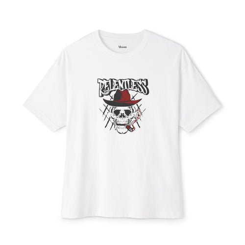 Relentless Kuru Kafa Unisex Beyaz Baskılı Tişört, Rahat Sokak Giyimi, Erkek veya Kadın İçin Hediye