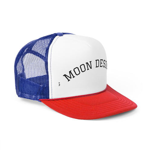 Moon Design Trucker Şapka, Havalı Yaz Şapkası, Erkek/Kadın İçin Hediye, Açık Hava Ekipmanı, Günlük Stil, Benzersiz Aksesuar